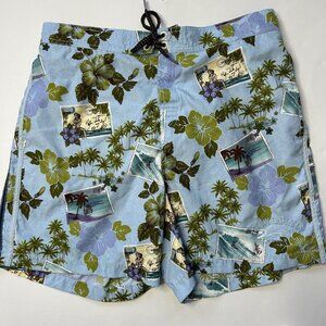 Tommy Bahama Swim Trunks Shorts Mens Large Graphic Lined Pockets Hula Girl